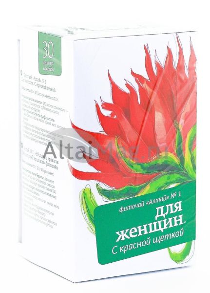 Изображение товара Фиточай Алтай №1 Для женщин. С красной щеткой Фиточай Алтай №1 Для женщин. С красной щеткой фотография